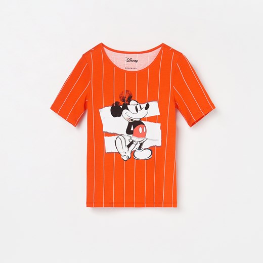 Reserved - T-shirt Mickey Mouse - Czerwony  Reserved 146 