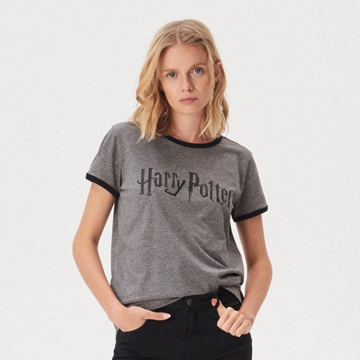 Sinsay - T-shirt z nadrukiem Harry Potter - Szary  Sinsay XL 