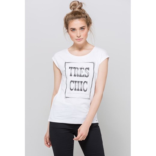 T-shirt z połyskującym napisem Monnari  XL okazyjna cena E-Monnari 