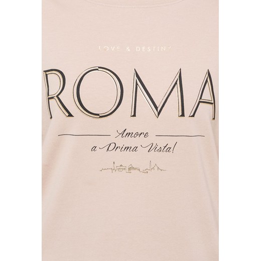 T-shirt z włoskim printem Monnari  XL promocyjna cena E-Monnari 