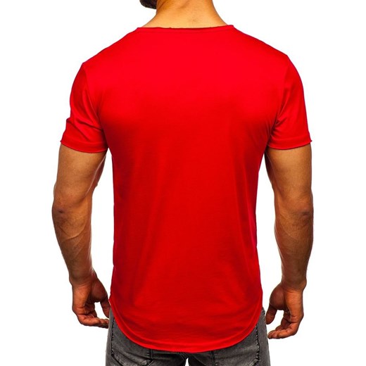 T-shirt męski Denley z krótkimi rękawami bez wzorów 