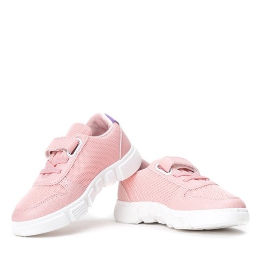 Różowe sportowe dziewczęce buty Kariena - Obuwie Royalfashion.pl  29 