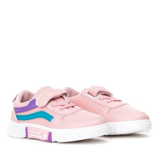 Różowe sportowe dziewczęce buty Kariena - Obuwie Royalfashion.pl  30 