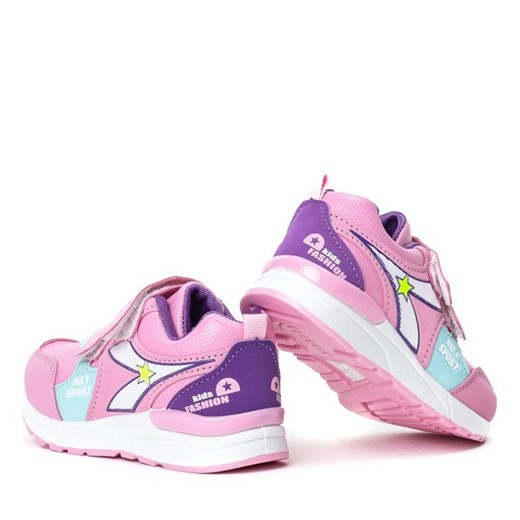 Różowe sportowe dziewczęce buty Mughetto - Obuwie  Royalfashion.pl 30 