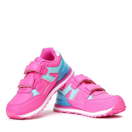 Różowo-niebieskie sportowe buty dziewczęce Colourful - Obuwie Royalfashion.pl  30 