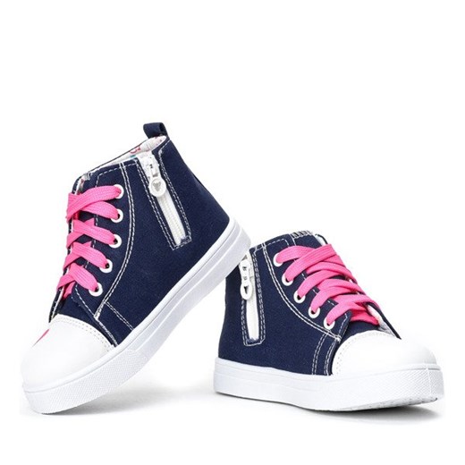 Granatowe trampki dziewczęce Rabbit - Obuwie Royalfashion.pl 29