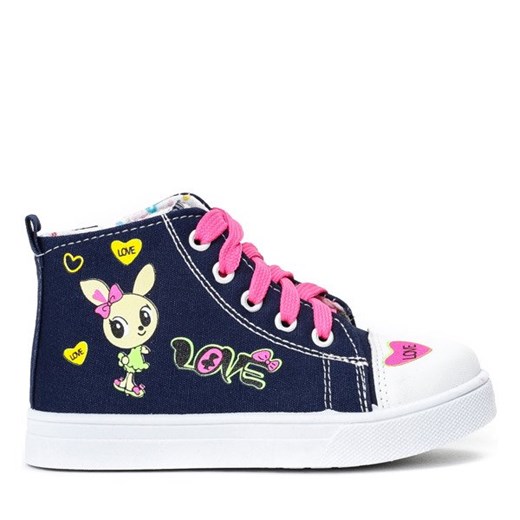 Granatowe trampki dziewczęce Rabbit - Obuwie Royalfashion.pl 25