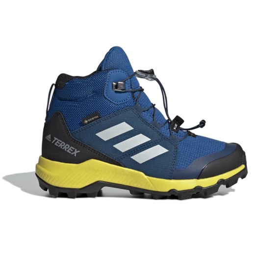 Niebieskie buty trekkingowe dziecięce Adidas sznurowane 