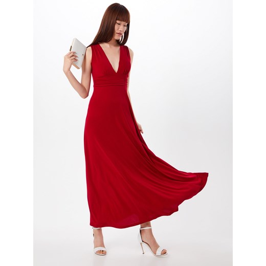 Sukienka Wal G. czerwona w serek maxi balowe 