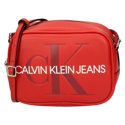 Listonoszka Calvin Klein na ramię czerwona 