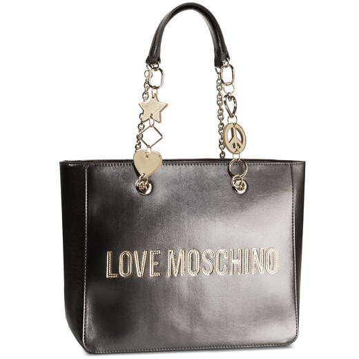 Shopper bag Love Moschino duża bez dodatków zdobiona 