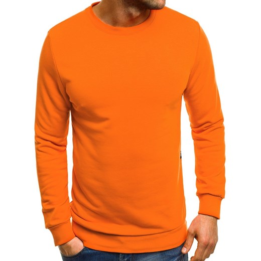 Bluza męska Ozonee pomarańczowy casual 