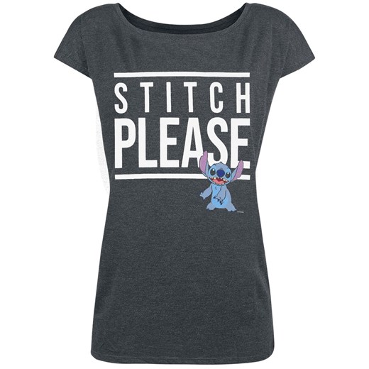 Lilo &amp; Stitch - Stitch Please - T-Shirt - Kobiety - odcienie ciemnoszarego Lilo & Stitch  M EMP