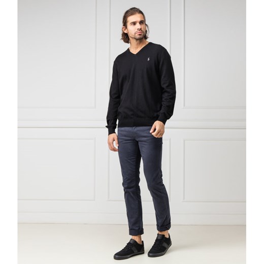 Sweter męski czarny Polo Ralph Lauren bez wzorów bawełniany casual 