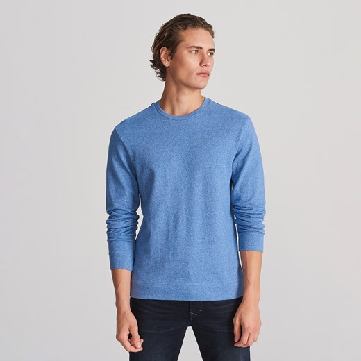 Reserved - Koszulka z melanżowej dzianiny - Niebieski Reserved  L 