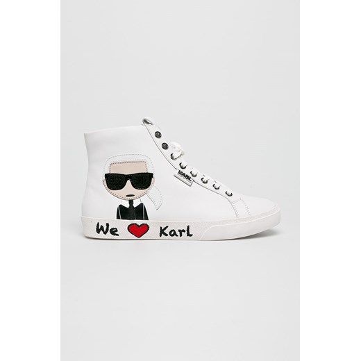 Buty sportowe damskie Karl Lagerfeld na wiosnę na płaskiej podeszwie 