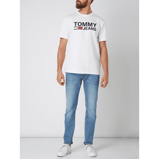 T-shirt męski Tommy Jeans w nadruki z krótkimi rękawami 