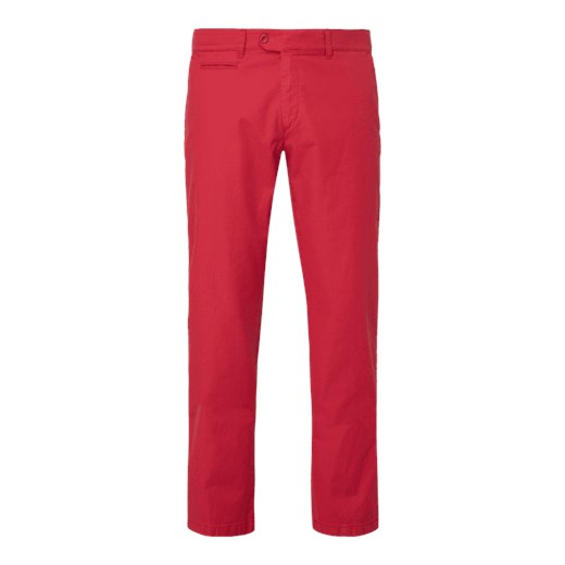 Czerwone spodnie męskie Brax z bawełny 