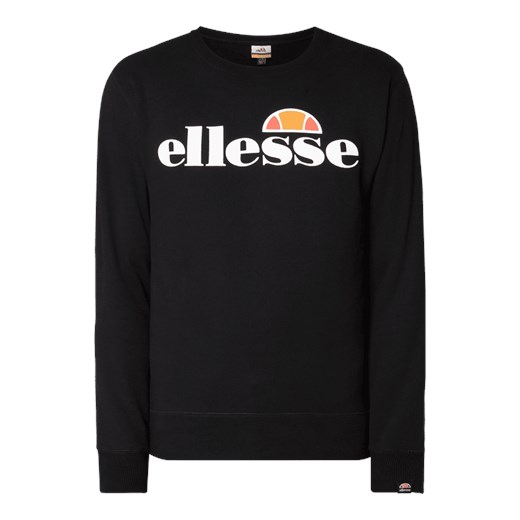 Bluza męska Ellesse młodzieżowa czarna w nadruki 