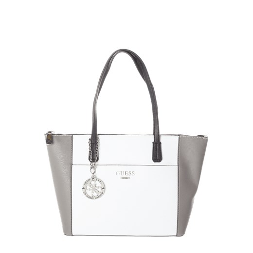 Biała shopper bag Guess matowa duża elegancka 