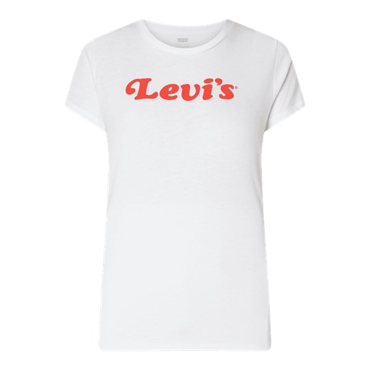 Bluzka damska Levi's biała z krótkimi rękawami z okrągłym dekoltem 