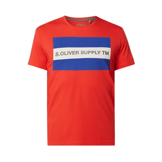 T-shirt o kroju regular fit z nadrukiem z logo  S.oliver Red Label M Peek&Cloppenburg 