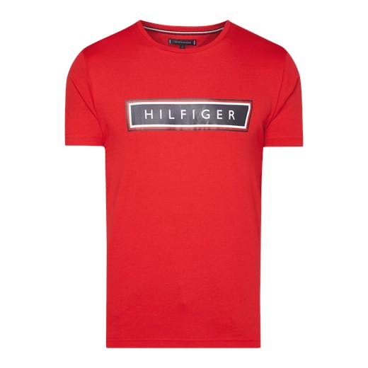 T-shirt męski Tommy Hilfiger w stylu młodzieżowym z napisami 