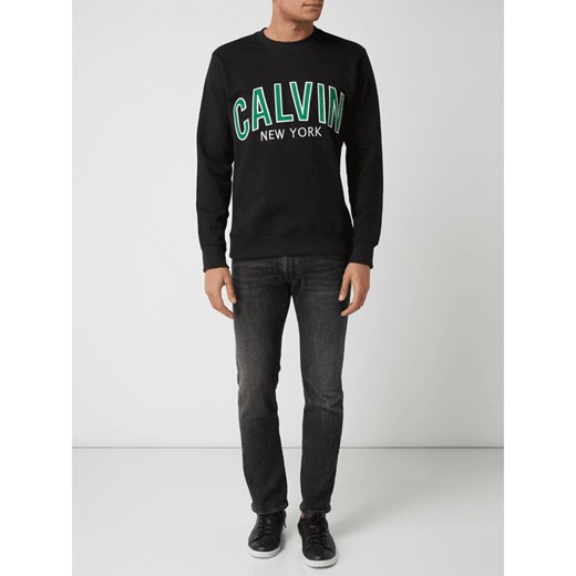 Granatowa bluza męska Calvin Klein z napisami 
