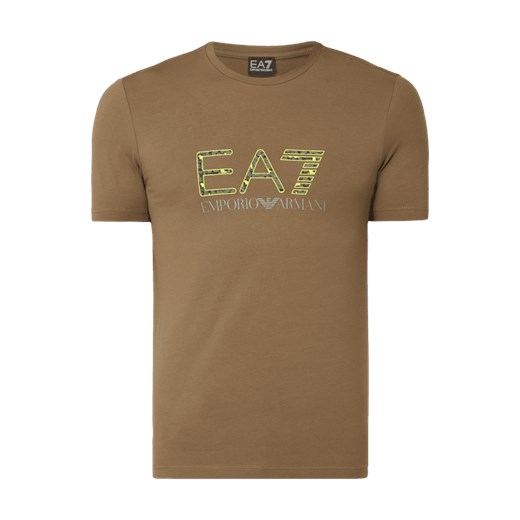 T-shirt męski Ea7 Emporio Armani z elastanu z krótkim rękawem 