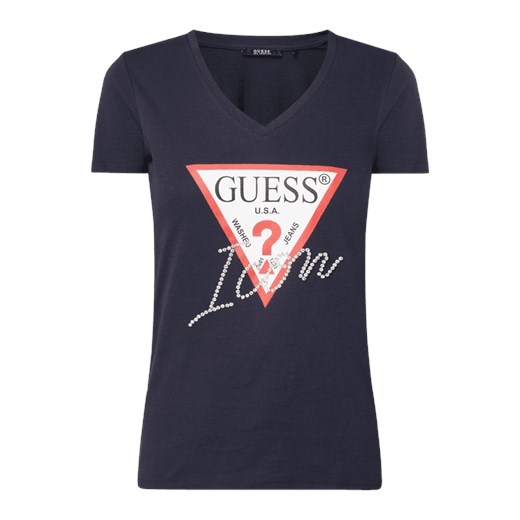 Bluzka damska Guess w stylu młodzieżowym z krótkimi rękawami jesienna 