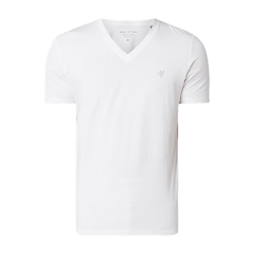 T-shirt o kroju shaped fit z organicznej bawełny