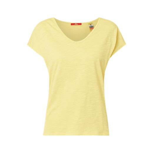 Bluzka damska żółta S.oliver Red Label z krótkimi rękawami 