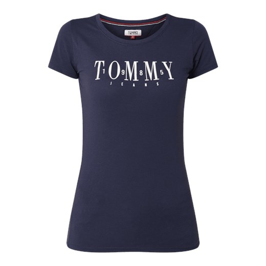 Bluzka damska Tommy Jeans z krótkim rękawem jeansowa 