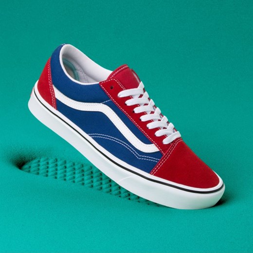 BUTY VANS COMFYCUSH OLD SKOOL (Two-Tone) Chili pepper/True Blue  Vans 42 Street Colors