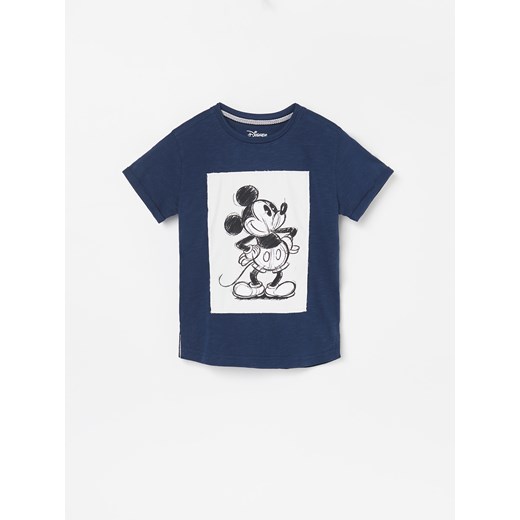 Reserved - T-shirt Mickey Mouse - Granatowy Reserved  116 