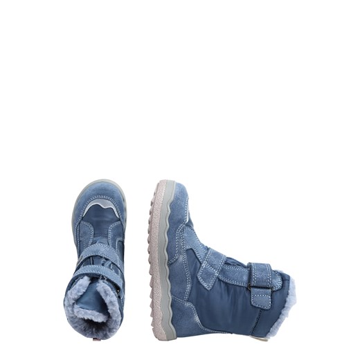 Buty zimowe dziecięce Primigi na rzepy niebieskie z aplikacjami  
