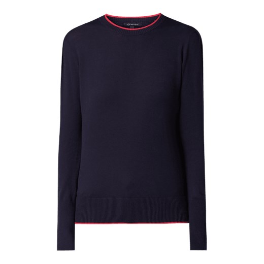 Sweter z wykończeniem w kontrastowym kolorze  Armani XL Peek&Cloppenburg 