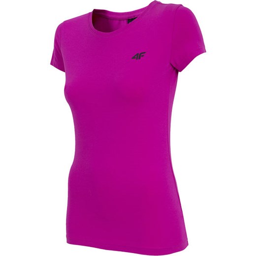 Bluzka sportowa 4F różowa z aplikacją 