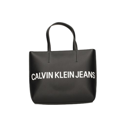Shopper bag Calvin Klein czarna do ręki duża 