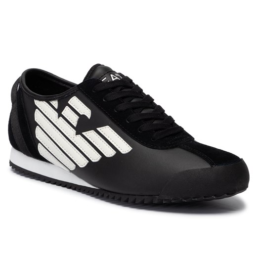 Buty sportowe męskie Ea7 Emporio Armani sznurowane czarne 