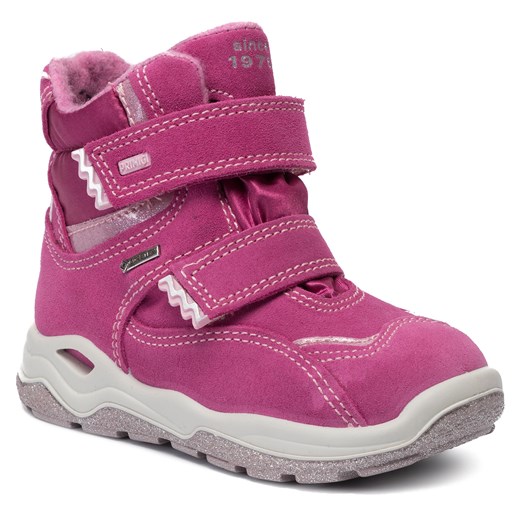 Buty zimowe dziecięce różowe Primigi gładkie na rzepy śniegowce gore-tex 