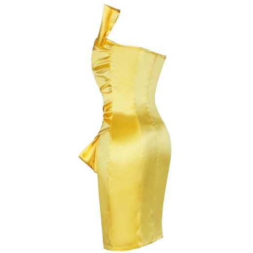 Żółta satynowa sukienka mini    Billion Ladies
