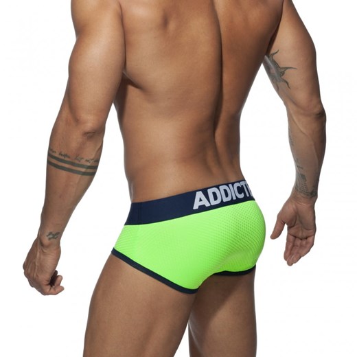 Addicted Slipokąpielówki 2w1 Swimderwear z połyskującymi kropkami AD809 C-07 zielone  Addicted  Masculo