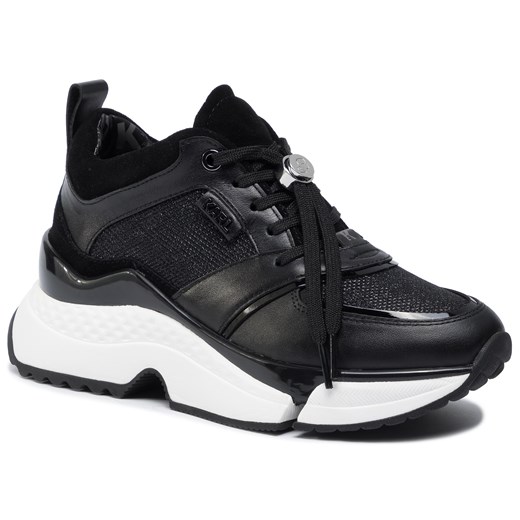 Sneakersy damskie Karl Lagerfeld czarne sportowe na platformie 