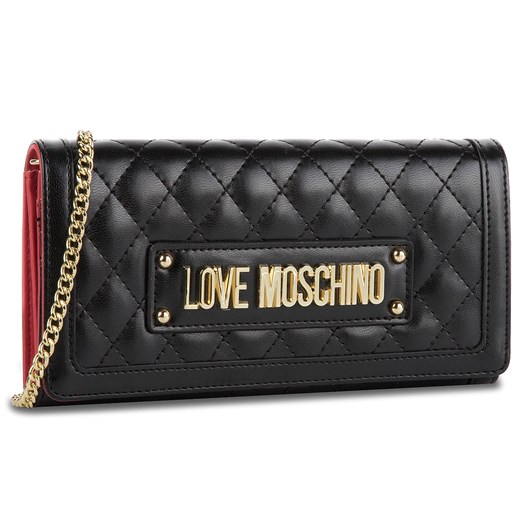 Love Moschino kopertówka elegancka czarna pikowana 