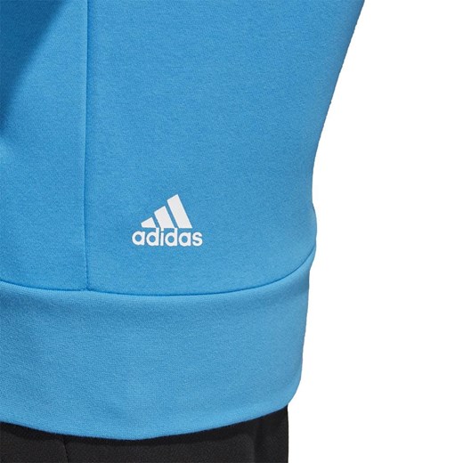 Bluza męska niebieska Adidas bez wzorów 