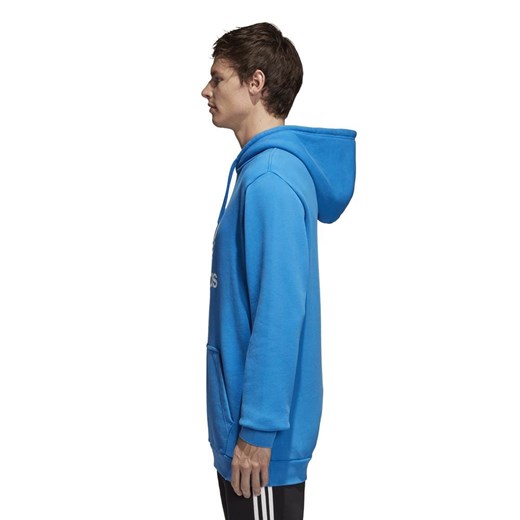 Bluza męska niebieska Adidas z bawełny w stylu młodzieżowym 
