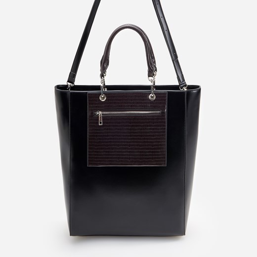 Shopper bag Reserved elegancka matowa czarna duża 
