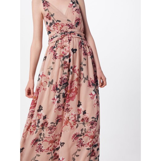 Sukienka różowa Vero Moda bez rękawów z dekoltem w serek 