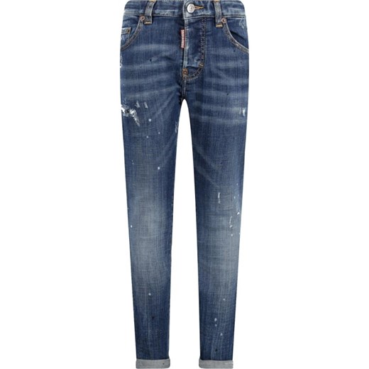 Spodnie chłopięce Dsquared2 niebieskie bez wzorów jeansowe 